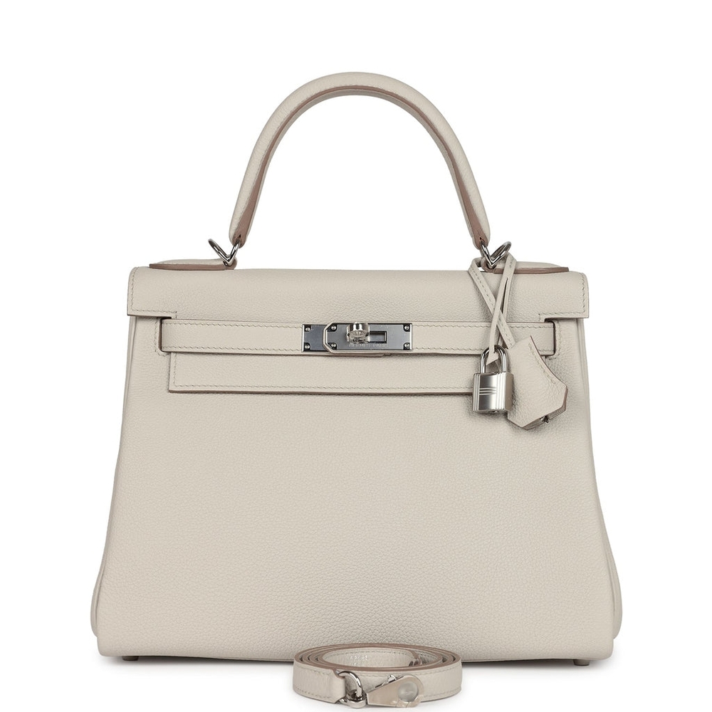Hermes Cream Satchel Bag
